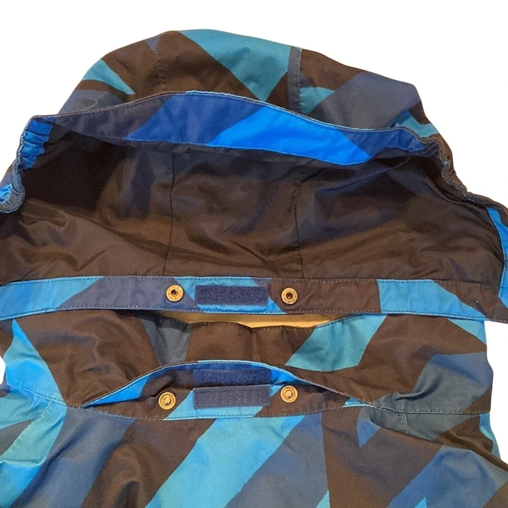 Columbia Kids Blue Geometric‎ Pattern Winter Jacket Hooded